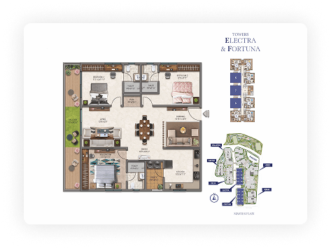 3BHK, 2050 sft. (East Facing)